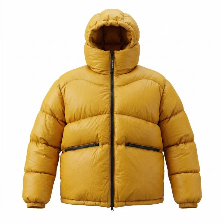 Pánská streetwear oversized bunda s kapucí dolů Puffer